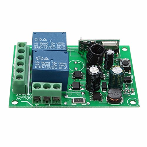Generic Sunnyskar 2 Ch 371 Relay 373 272te Control Switch AC 110V Heterodyne Receiver 315MHz/433MHz - (Color: 315MHZ)