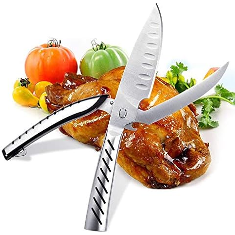 Multipurpose Heavy Duty Kitchen Shears, AlfaView Detachable Kitchen Scissors, Poultry Shears with Sharp Blades, Stainless Steel Kitchen Shears for Chicken, Bones, Fish, Meat, Nuts|Dishwasher Safe Cover