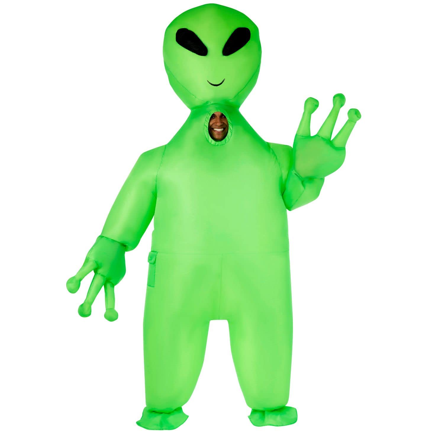 Morph Disfraz Hinchable Alien Adulto, Disfraz Alien Hinchable Adulto, Disfraz Alien Adulto, Disfraz Inflable Alien, Alien Disfraz Adulto, Alien Inflable Adulto, Disfraz Halloween Adulto Talla Unica