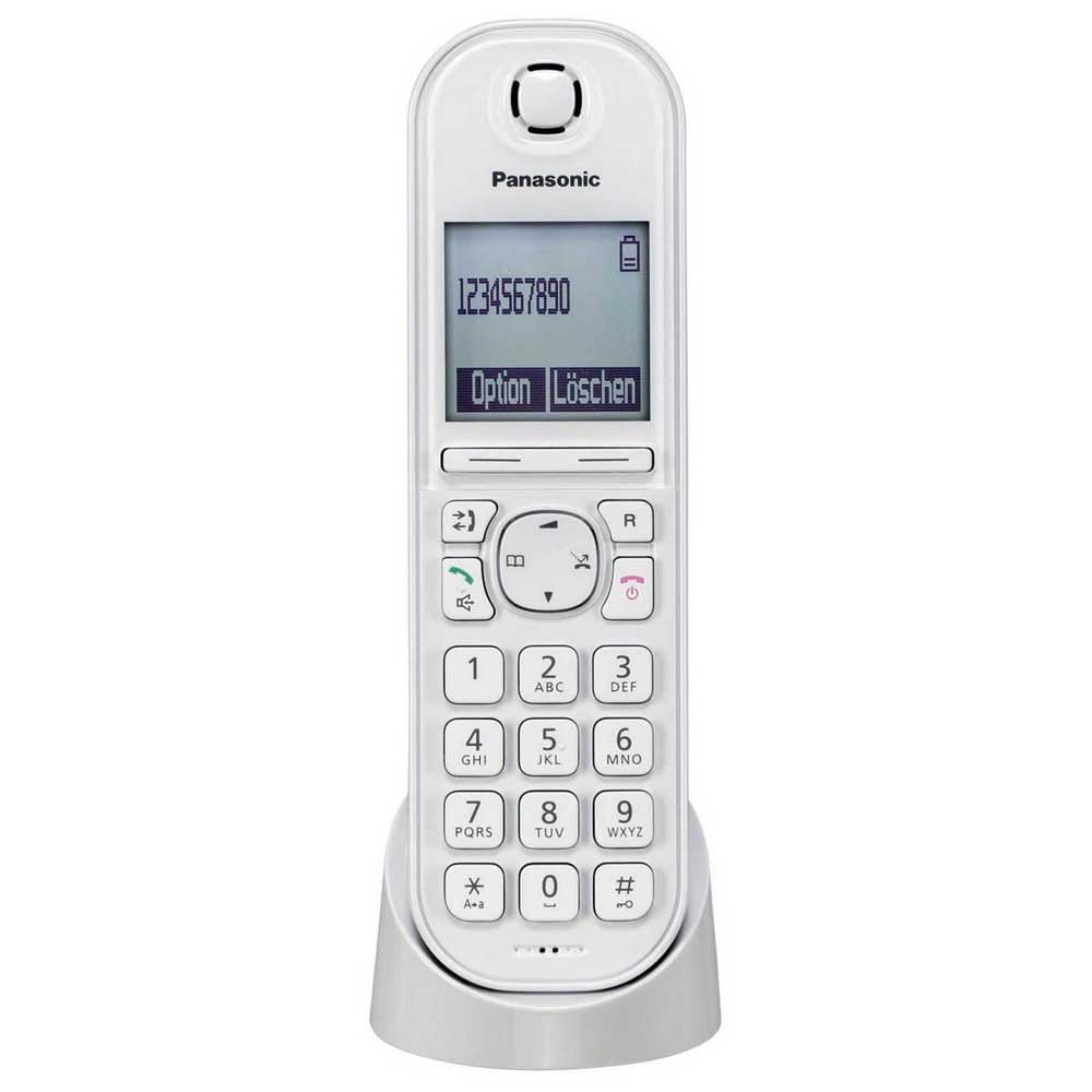 Panasonic KX-TGQ200GW CAT-iq Telefon (schnurlos, CAT-iq 2.0 kompatibel, Freisprechmodus, Anrufersperre, Eco-Plus, digitales Telefon) weiß
