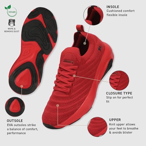 Image of Neeman's Begin Walk Glide Sneakers for Men | Breathable Knit Upper, Cushioned EVA Sole | Lightweight Walking Shoes for Everyday Comfort