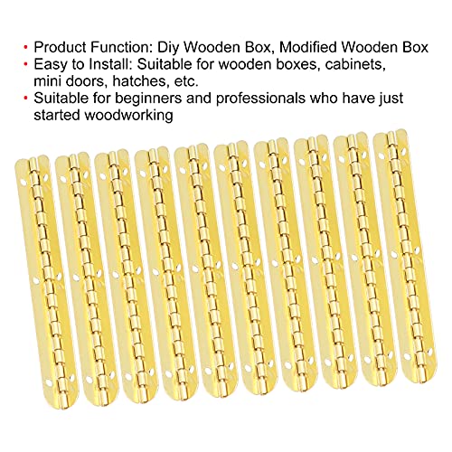 Long Hinge Cabinet Hinges for Wooden Boxes & Mini Doors - Oval Wooden Box Hinge, Defult, default - Image 3