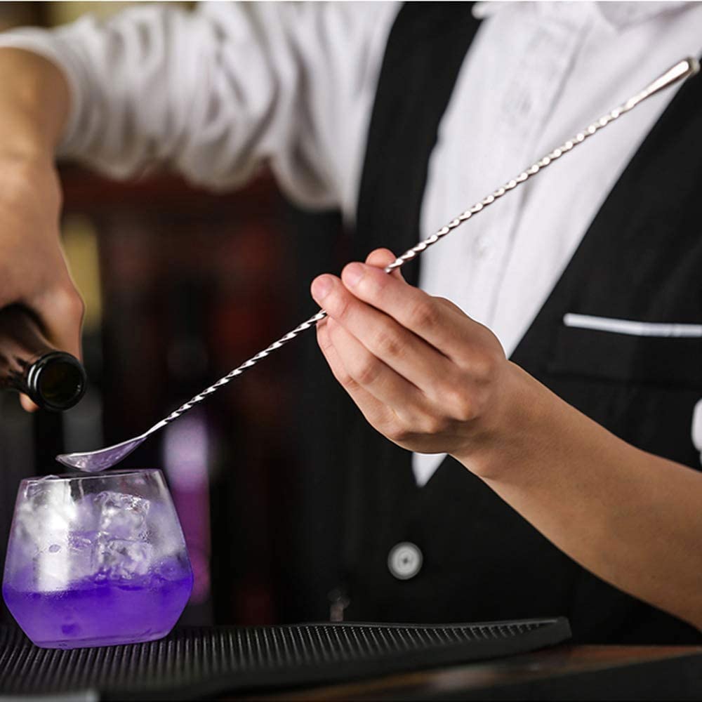 2 Cucchiai Da Cocktail Acciaio Inox 30cm - Bar Spoon Per Miscelazione - Foto 5