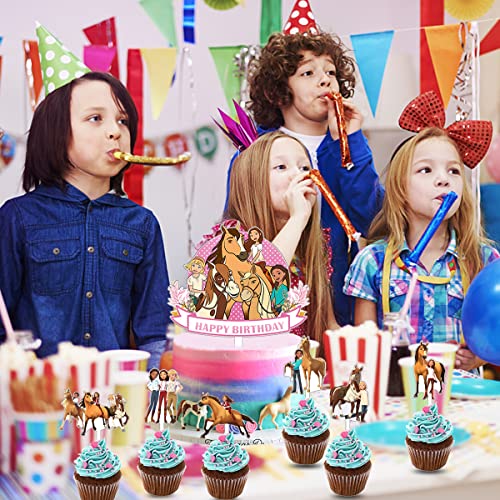 Spirit Horse Torta Toppers, Compleanno Cupcake