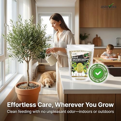 Image of Olive Tree Fertilizer - Fruit Tree Fertilizer for Olive Tree, Citrus, Lemon, Lime, Fig, Avocado, Mango, Apple & Pomegranate - for Potted & Outdoor Trees (10 quarts - 20 lbs.)