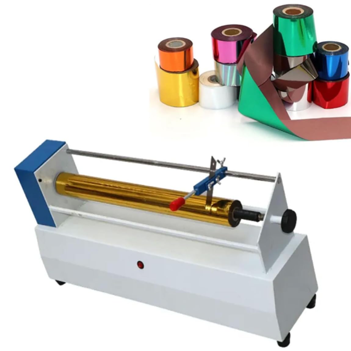 SBCGFY Hot Stamping Rolls Slitter, Electric Foil Paper Cutter, Inner Core Diameter 27Mm, ≤70Cm Adjustment Of Width, Smooth Cutting Edges