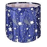 【Pliable et sans montage】Cette baignoire pliante portable ne nécessite aucun gonflage et se monte facilement. Elle s'ouvre et se replie d'une simple pression sur un bouton, grâce à des rivets à ressort, et sa structure est très robuste. C'est la solution idéale pour les personnes disposant d'un espace limité ou n'ayant pas de baignoire.