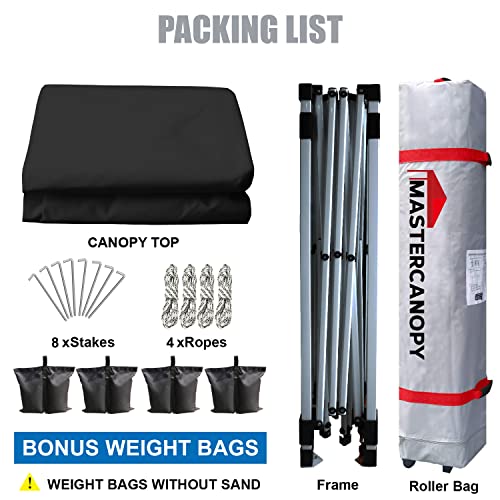 Mastercanopy SH 3M FOLDING CANOPY BLACK Durable Pop-Up Canopy Tent thumb #4
