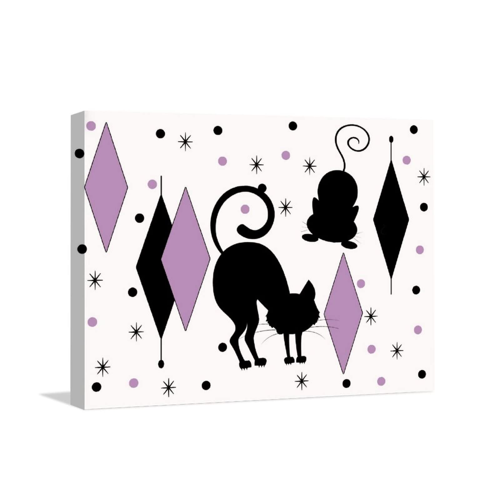 Modern Abstract Rhombus Pattern Canvas Wall Art 20x16in Farmhouse Wall Paintings Decorations For Home Living Room Bedroom Bathroom Kitchen Wall Decor