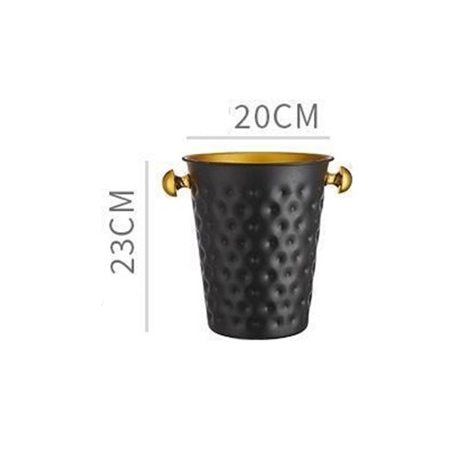Cubo de Hielo Cubo de Hielo Grueso Acero Inoxidable con asa, Ideal for Bar en casa, for Enfriar Cerveza, champán y Vino Cubo de Hielo frío para Barra(Gold)