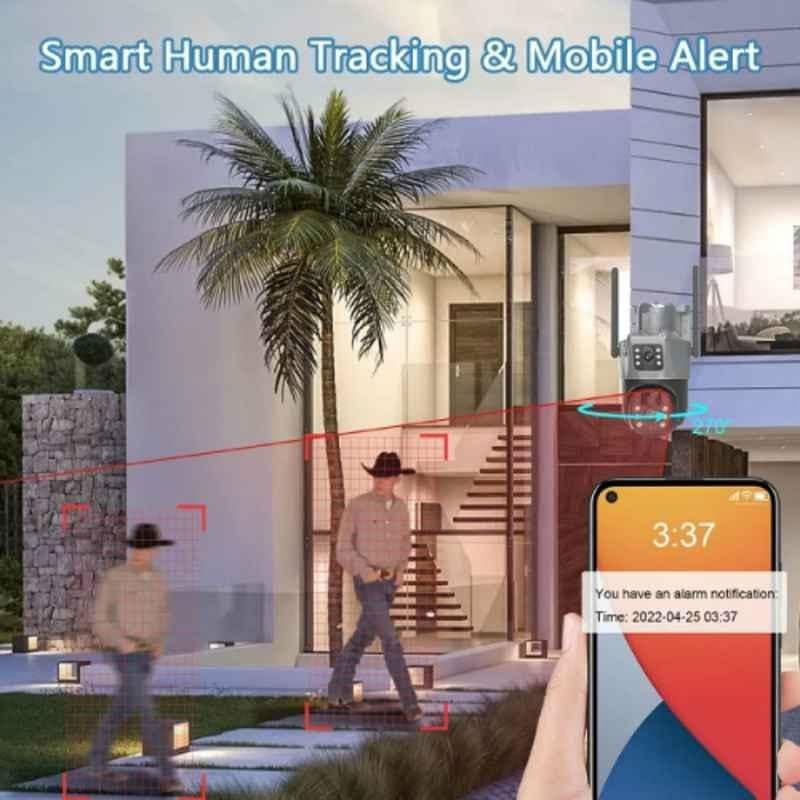 Image of TP PLUS 4MP Solar Powered 4G PTZ Security Camera | 360 Pan Tilt | Outdoor CCTV Camera with Night Vision | Motion Detection | Two-Way Audio & Dual Antenna with Mobile App Control (Dual Lens Solar New)