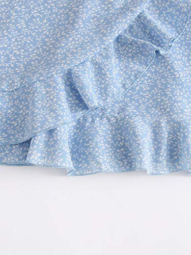 SOLY HUX Girl's Spaghetti Strap Dress Floral Print Sleeveless Summer Beach Casual Sundress A-line Mini Dresses4