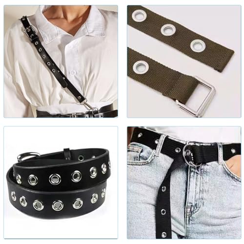 Ösenzange Set, 100 Sätze Ösen Werkzeug Kit, 6 mm Ösen Scheiben Ösen-Set, Metall Tülle Ösen, Grommet TülleWerkzeug Kit für Wasserdichte Planen Vorhänge Markisen Schuhe Taschen