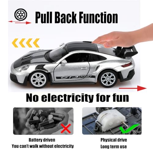 Modelo de coche Porsche 911 GT3 a escala 1:36 miniatura 4