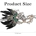 Zinniday Black Masquerade Masks for Women - Peacock Feather Ball Lace Mask Shiny Rhinestone Venetian Eyemask for Woman Couples Renaissance Carnival Dress Party Carnival Costume Evening Prom