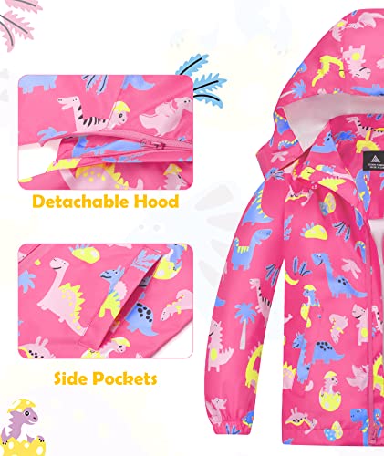 SWISSWELL Toddler Boys Girls Rain Jacket Waterproof Outwear Breathable Rain Coat for Toddler with Detachable Hood 2-7 Years4