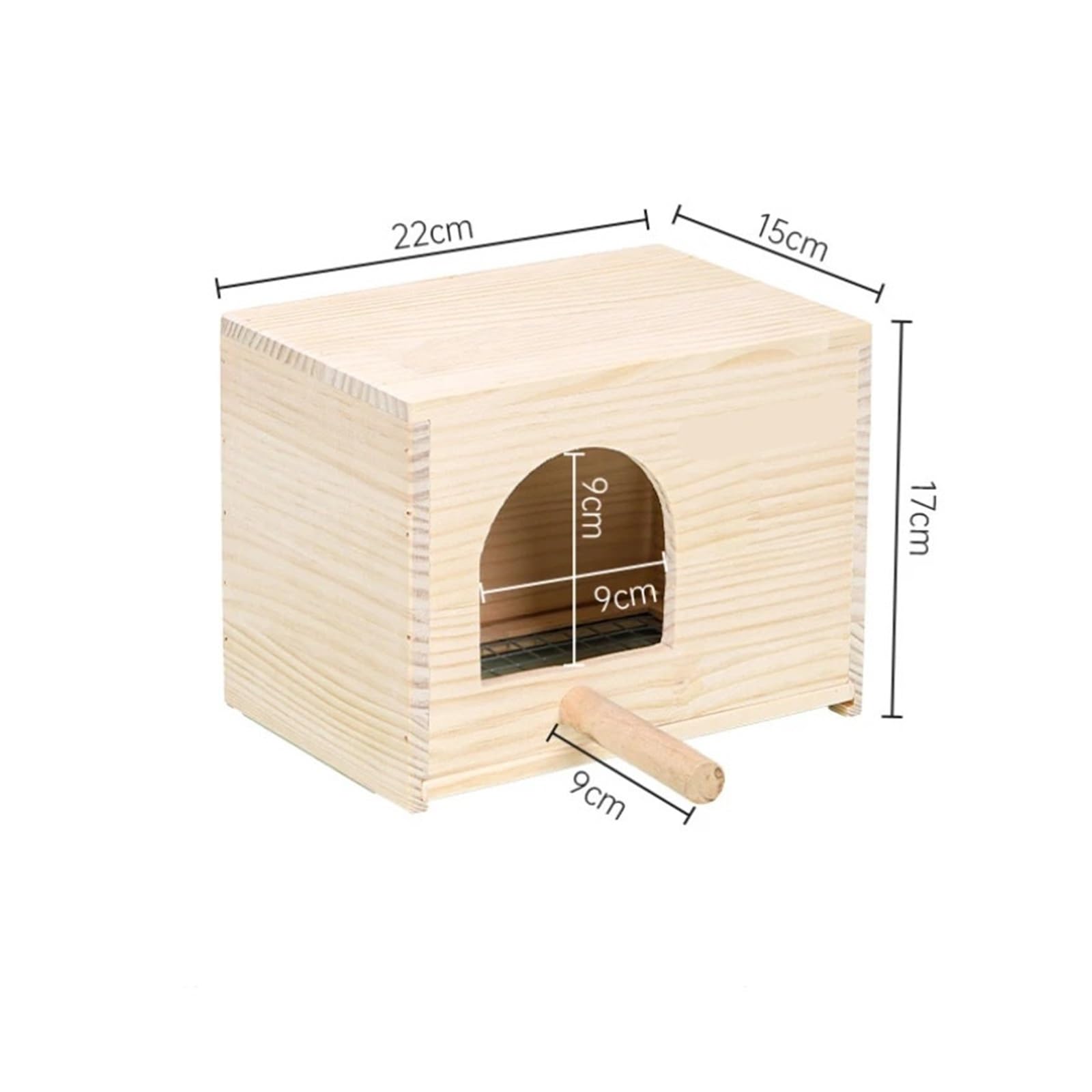 Nistkasten 1 Stück Sittich-Nistkasten, Vogelhaus, Käfig, Holz, Brutkasten for Papageien, Sittiche, Nymphensittiche, Unzertrennliche