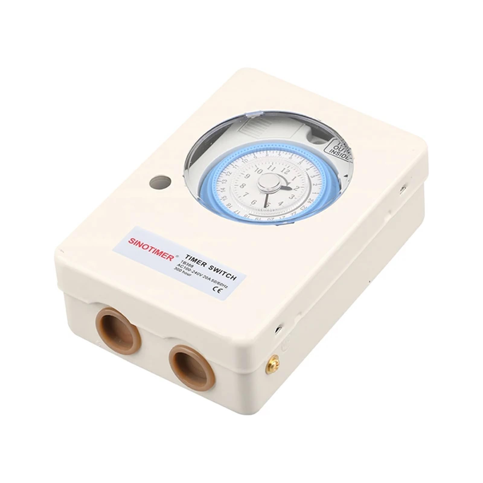 Temporizador mecánico de cuarzo de 100-240V, 20A, relé de carril Din programable de 24 horas, interruptor de tiempo de intervalo de 15 minutos resistente al agua for exteriores