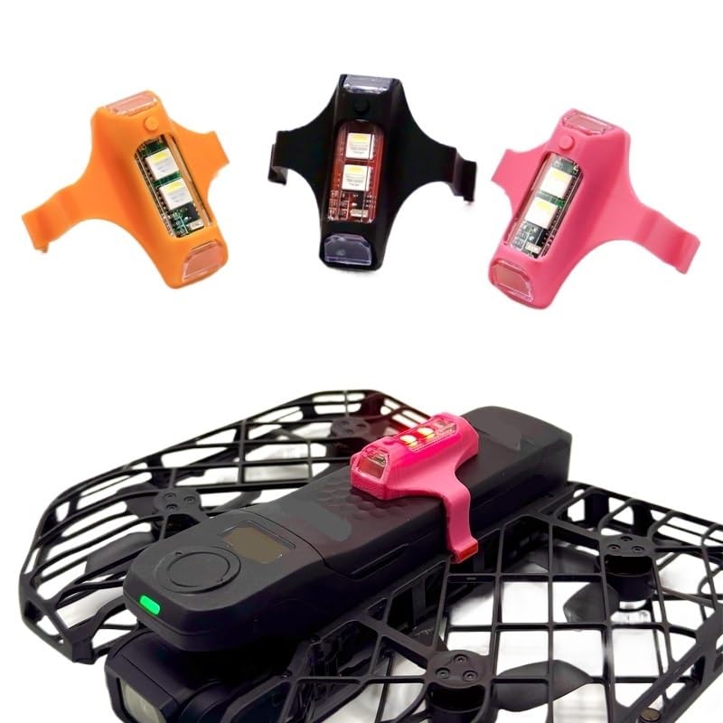Compatibile con Hover X1 Pro/Pro Max Stroboscopio LED Notte Drone DIY | Luce segnale volo notturno dron fotografico(Black)