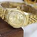 Relojes Dorado Cristal para Mujer Relojes Calendario Acero Inoxidable Elegante Item Name...
