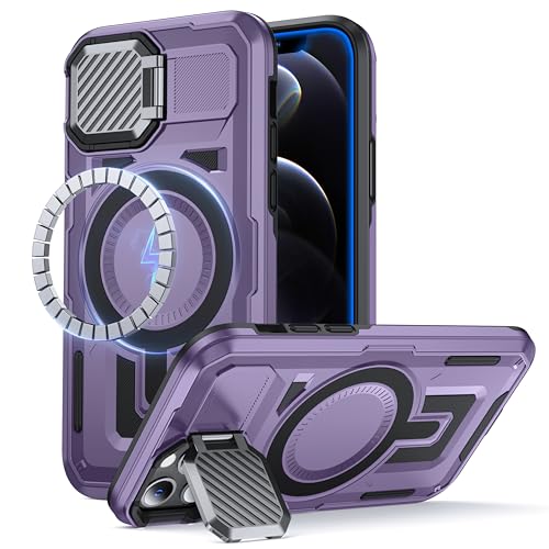 Coque iPhone 12 Pro avec MagSafe Support Caméra Intégré Protection Double Couche
