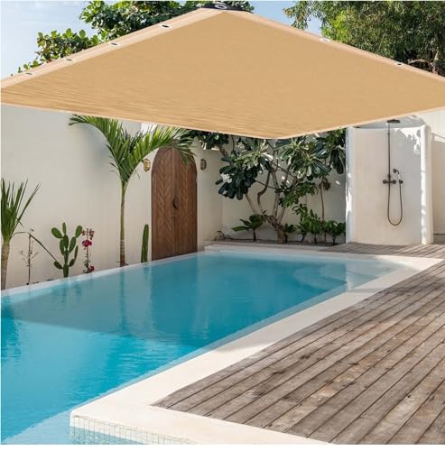 Bâches en maille robuste marron pour ombrage de terrasse et jardin - 7