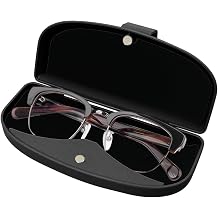 Sunglasses Holder for Car Sun Visor, Auto Eyeglasses Protective Storage Case Hanger, Magnetic Auto Visor Organizer Box, Universal Vehicle Visor Accessories for Sedan SUV Truck Black