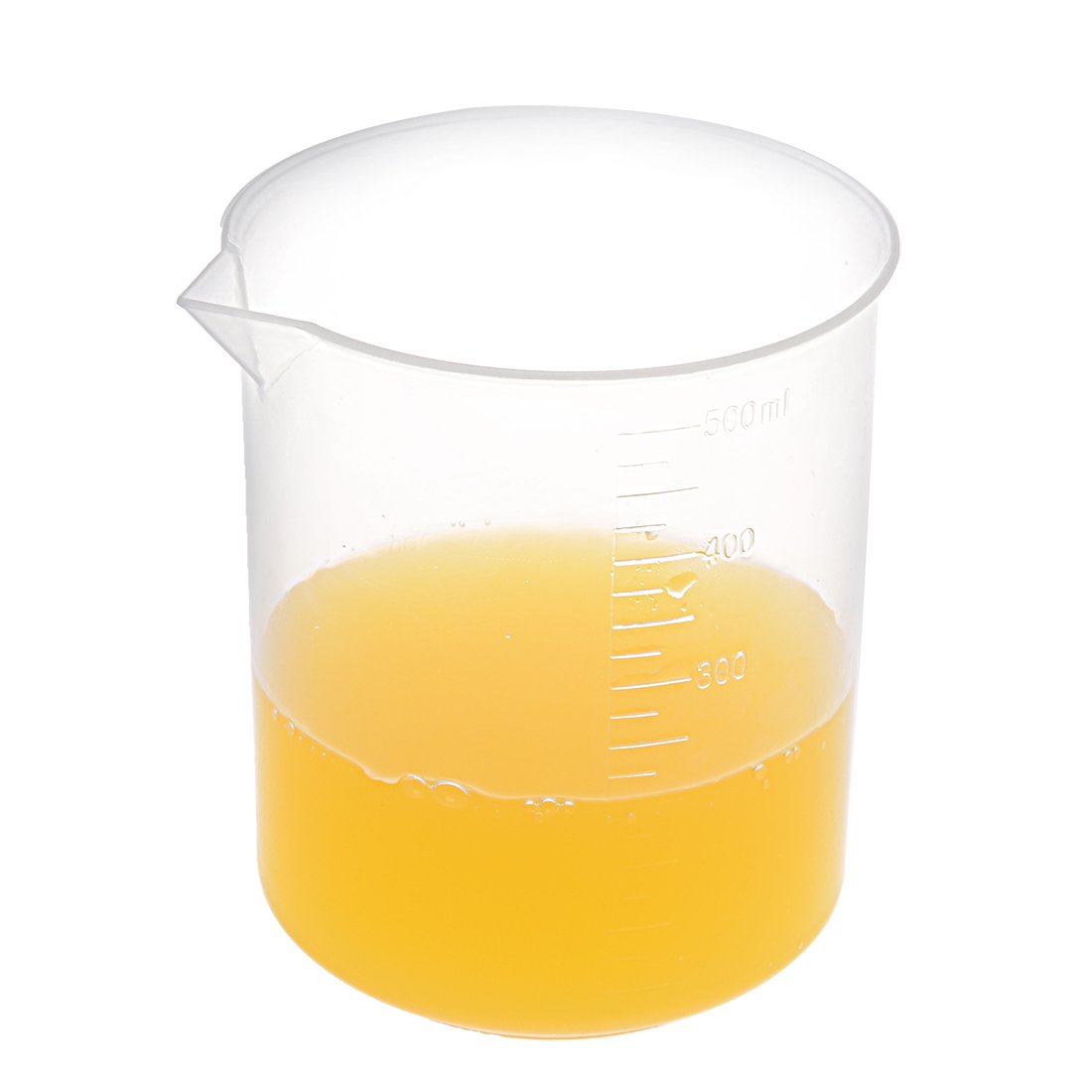 sourcing map 5pcs Béchers gradués en plastique 500ml PP Laboratoire