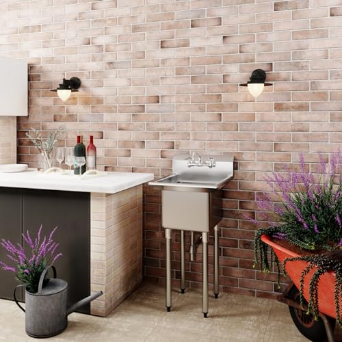 Image of Stainless Steel Prep & Utility Sink | 304 Stainless Steel | Restaurant, Kitchen, Laundry, Garage (Bowl Size: 16 inch x 14 inch + Faucet)