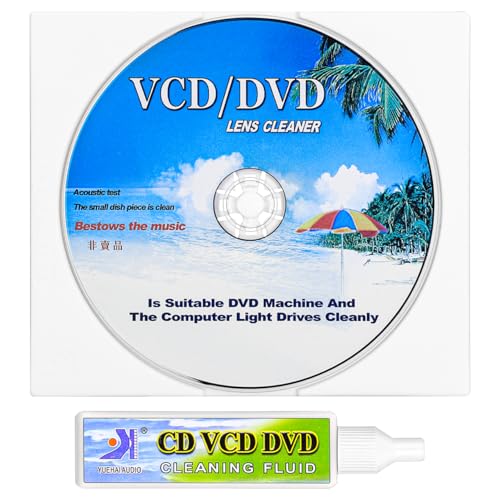 Hemobllo de Nettoyage Lecteur CD Brosse à Poussière DVD 2 Pièces Nettoyeurs CD - Kit de Nettoyage 608