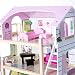 HOMCOM Casa de Muñecas con Muebles Mobiliario Casita Muñeca Jueguetes Madera con...