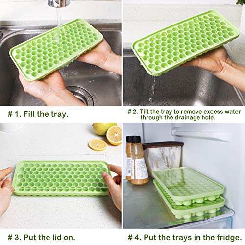 Molde de silicona para cubos de hielo, 2 piezas miniatura 4