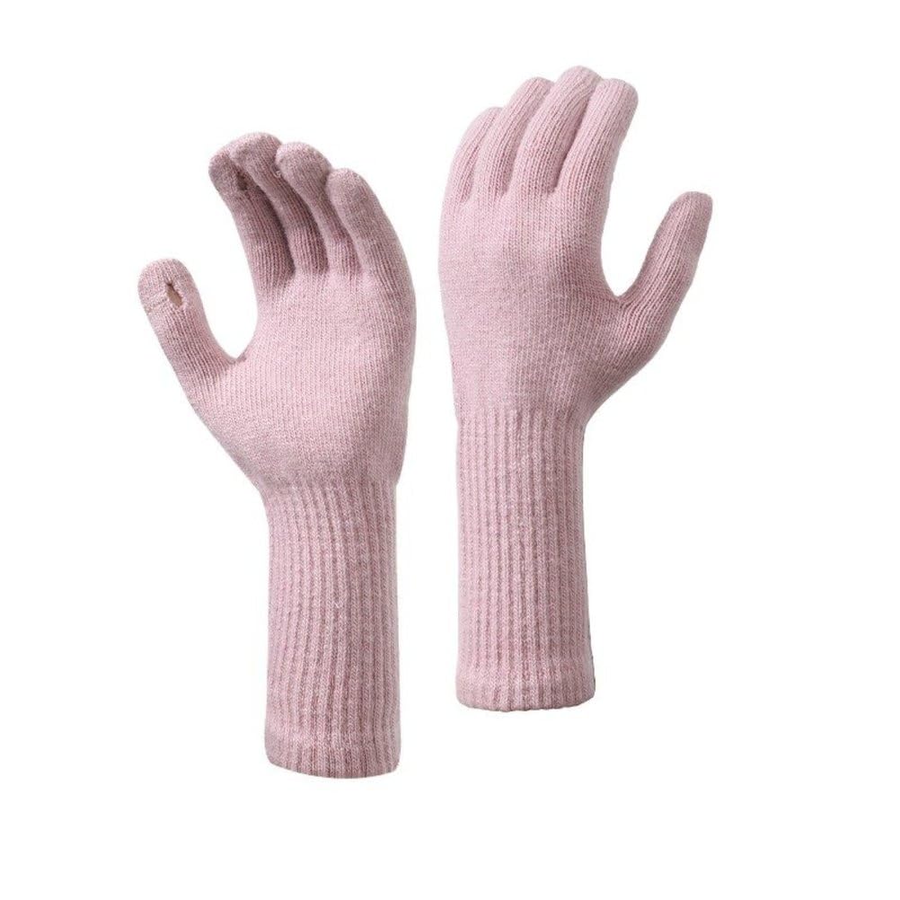 Womens Windproof Warm Elastic Soft Running Cycling Touchscreen Long Knit Gloves