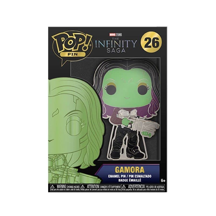 Loungefly POP! Large Enamel Pin MARVEL INFINITY SAGA: GAMORA CHASE GROUP, Gamora, Avengers Infinity War Enamel Pins - Image 2