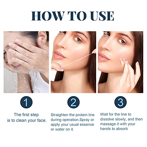 Korean Soluble Protein Threads, Protein Threads for Home Facial Care, Soluble Collagen Thread for Skincare Routine (1Box (60Pcs)) - Imagem 5