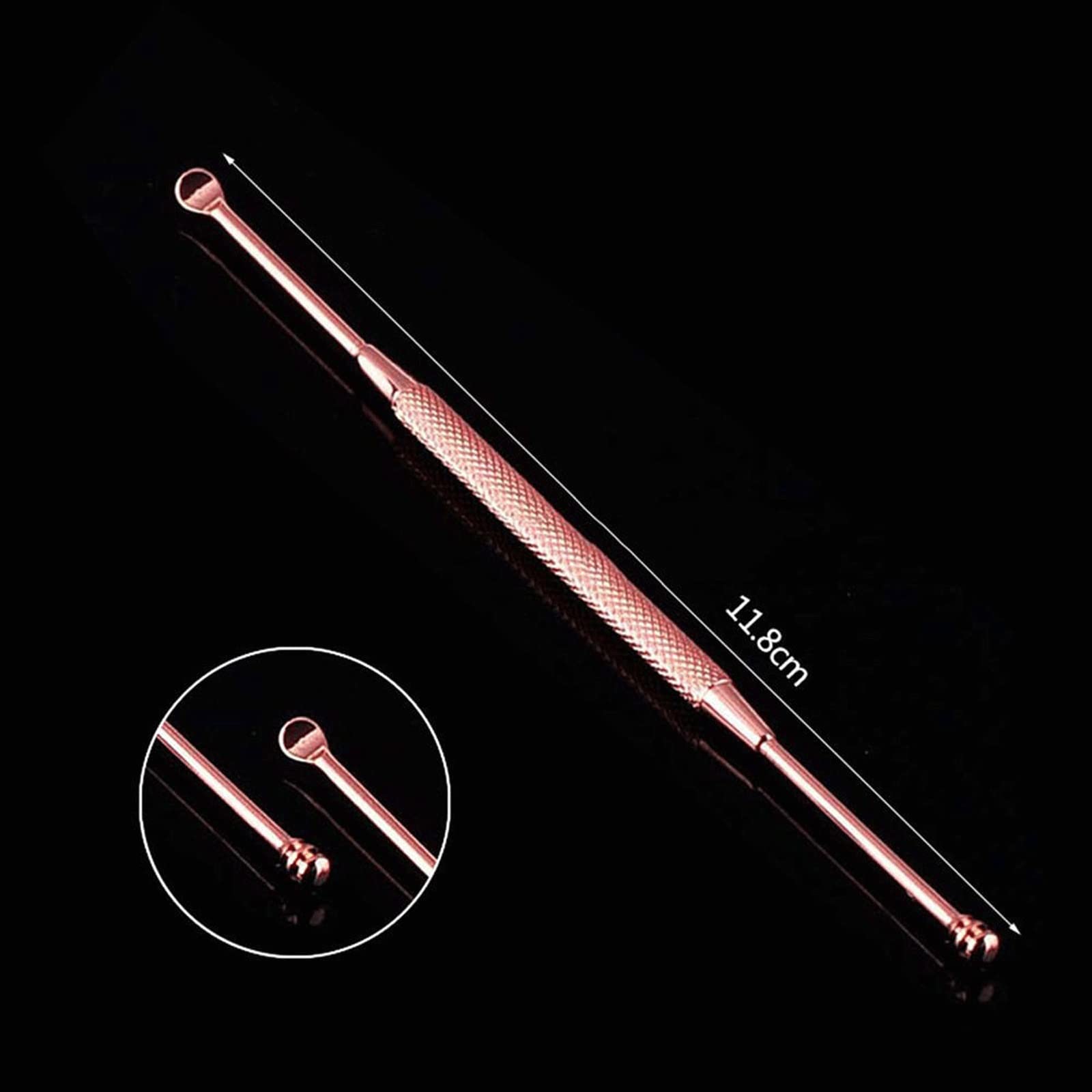 Produits d'élimination du cérumen Cure-Oreille en Acier Inoxydable Cure-Oreille à Double extrémité Dissolvant de Curette de Cire d'oreille