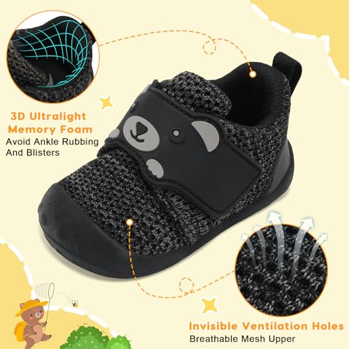 feetcity baby walking shoes wide baby shoes boys girls infant sneakers crib shoes breathable toddler barefoot shoes slip on shoes