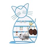 Earring Holder Stand Earring Holder Organizer with B'onus | earring holder for girls in cat shape Blue