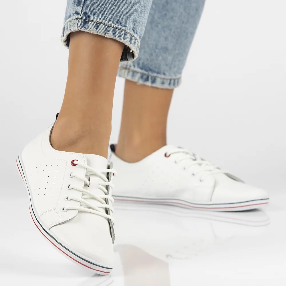FILIPPO Sneaker Damen Leder - Schuhe Damen Sneaker Leder | Halbschuhe, leicht, bequem, Echtleder, für den Alltag