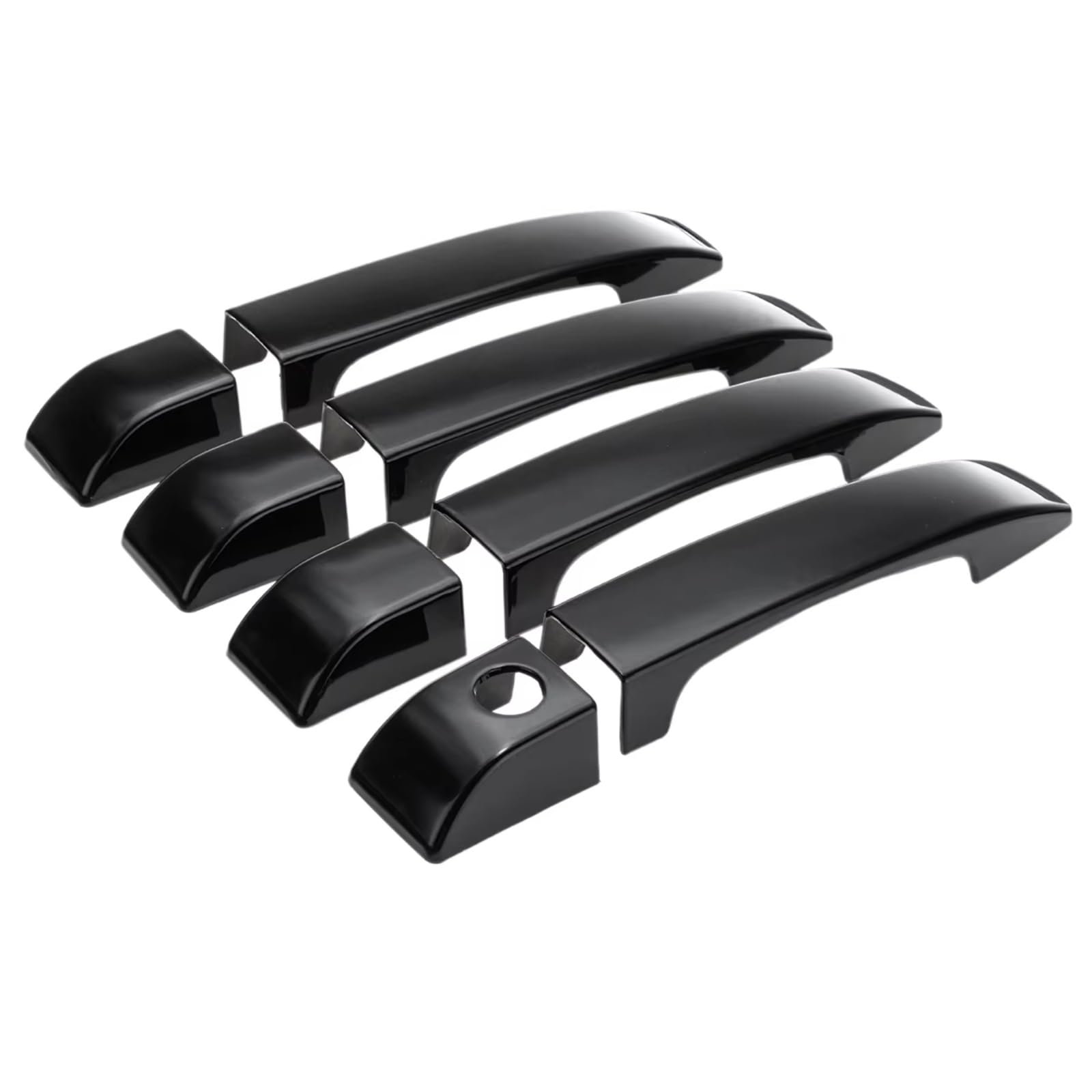 JJRFVBGT Door Handle Trim Compatible with Land for Rover for Range for Vogue L322 2002-2012 ABS Trim Bright Black Car Exterior Door Handle Cover