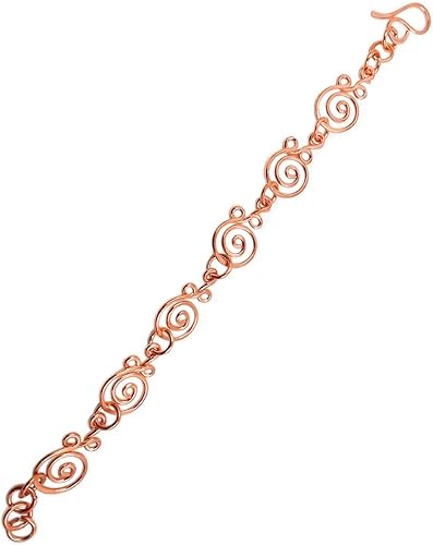 Pulseras de cadena de cobre puro para mujer, joyería de muñeca