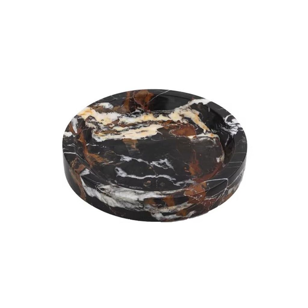 Tray Decor Household Desktop Marble Aromatherapy Decorative Tray Bathroom Sink Storage Tray Food Tray(A)