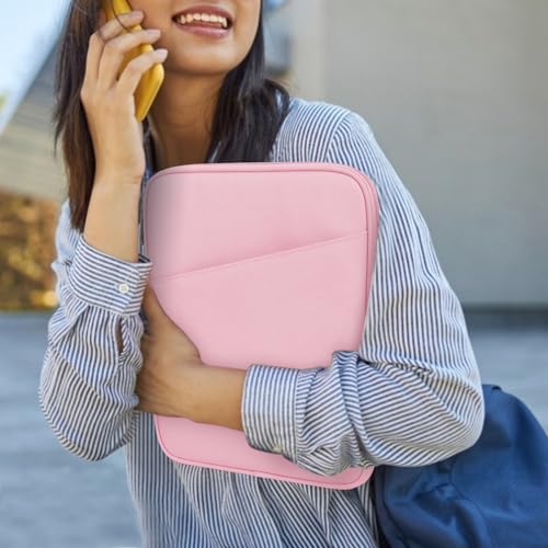Image of Dadanism 9-11 inch Tablet Sleeve Bag Carrying Case for iPad (A16) 11th Gen 11 inch, iPad 10th Gen 10.9 inch Air 5 /4, iPad Air M4 /Pro 11 inch, iPad 9 /8 /7th, Galaxy Tab A11+ Plus 11 inch, Remarkable 2 10.3 inch, Flowers Pink