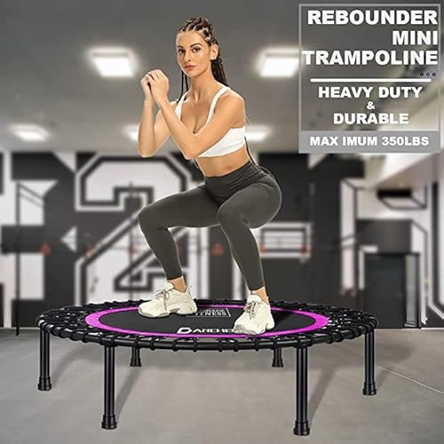Darchen 350Lbs Rebounder Mini Trampoline For Adult, Indoor Small Trampoline For Exercise Workout Fitness, Upgrade Design Bungee Trampoline For Safer Quieter Bounce [40 Inches] #TOP1
