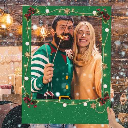 Beeveer 32 x 24 Inch Photo Booth Selfie Frame Prop Booth for Birthday Event Parties Large Blank DIY Cutout Props for Funny Decoration Christmas, Holiday Supplies - Image 7