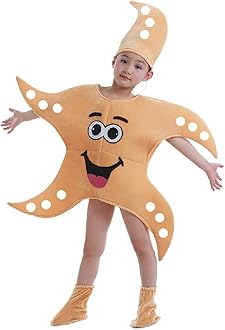 Quenny children's marine animal costume,seahorse octopus starfish crab Halloween dance costume.