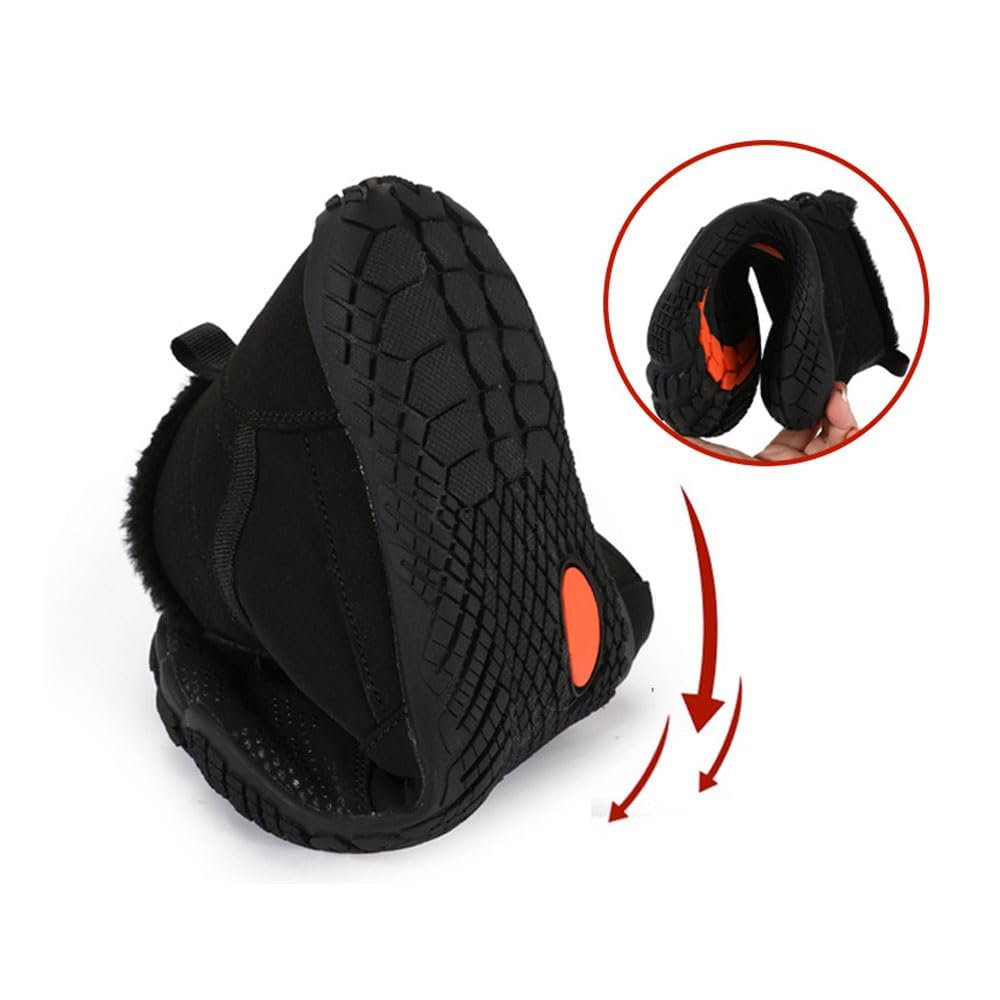 Unisex Barfußschuhe Damen Herren Traillaufschuhe, Weich Leicht Fitnessschuhe mit rutschfest Sohle & Breiter Zehenbox, wasserdichte Wanderschuhe