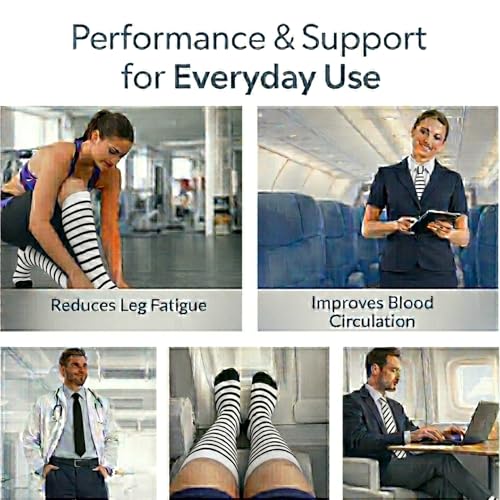 Image of Diamond Star 6 Pairs Compression Socks for Men & Women, Knee High Socks