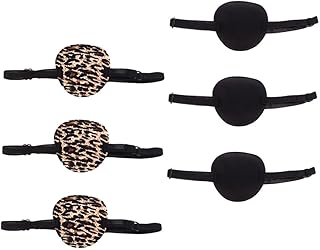 ULTECHNOVO 6 Peças Óculos De Treinamento Tapa-Olho Corretivo Tapa-Olho De De Seda Tapa-Olho Para Olhos Preguiçosos Tapa-Olho 3D Tapa-Olhos De Seda Tapa-Olhos Elásticos Óculos Para