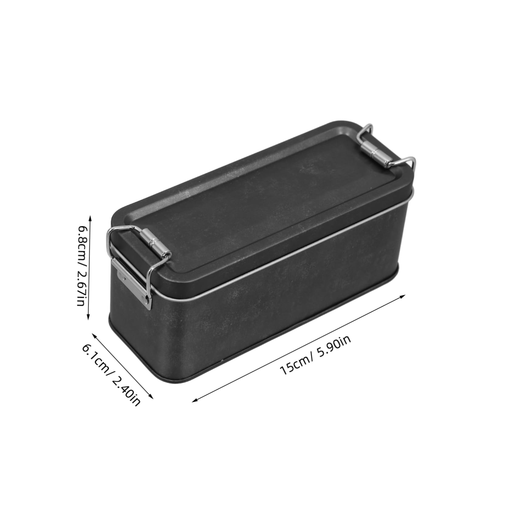 BRIGHTFUFU Metal Tin Box Secure Lid Rectangular Iron Storage for Candy Cookies Snacks Holiday Tins Boys and Girls Keepsake